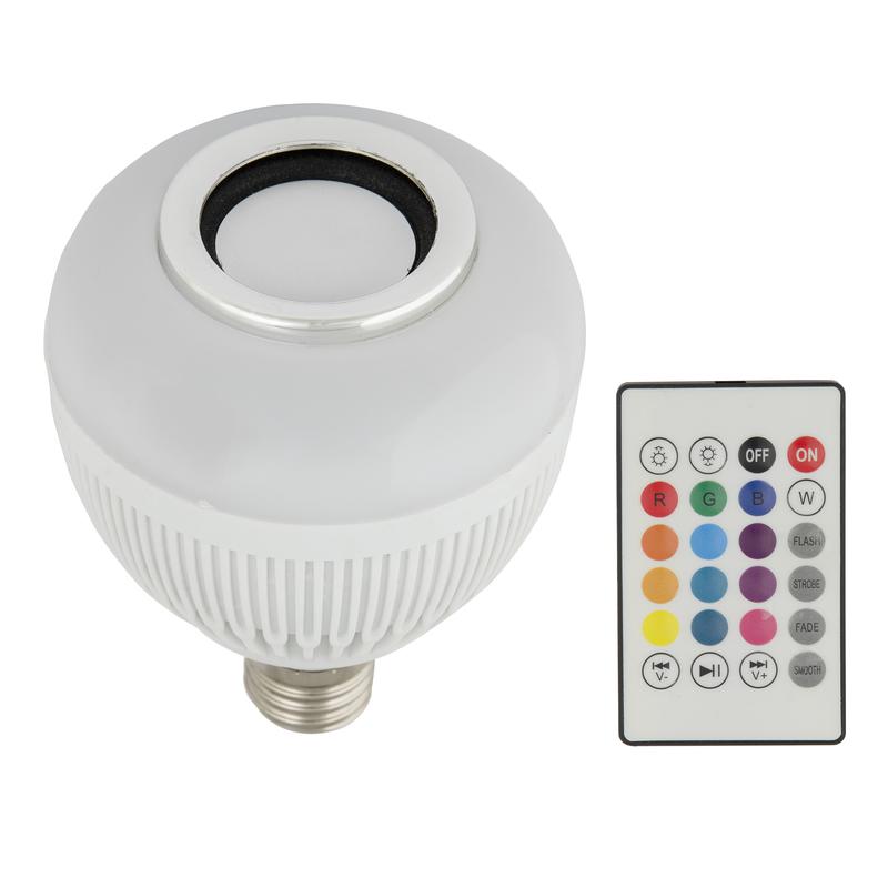 светильник светодиодный uli-q340 8w/rgb/e27 white диско с динамиком и bluetooth 220в бел. volpe ul-00007709 от BTSprom.by