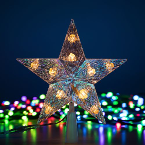  Гирлянда светодиодная "Нить со звездой на елку" 1.5м RGB управление через мобильное приложение ERASG -03 Эра Б0060434 фото в каталоге от BTSprom.by