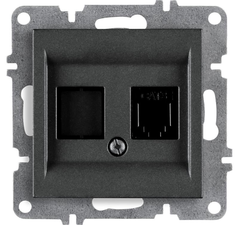 розетка компьютерная lavin/karen rj45 кат.6 механизм графит arvia 50 04 2000 247 от BTSprom.by