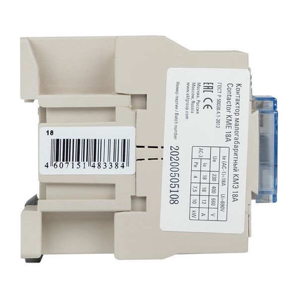  Контактор КМЭ 18А кат. 380В AC 1НЗ EKF ctr-s-18-380-nc фото в каталоге от BTSprom.by