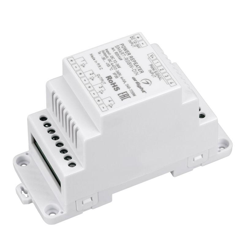 усилитель smart-rgbw-din (12-36в 4х5а) (ip20 пластик) arlight 025169 от BTSprom.by