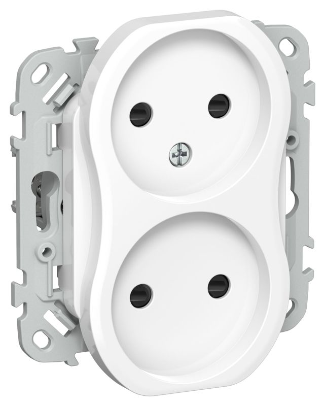 розетка 2-м сп flite рсш02-0-флб 10а без заземл. с защ. шторками механизм бел. iek fi-r23-10-k01 от BTSprom.by