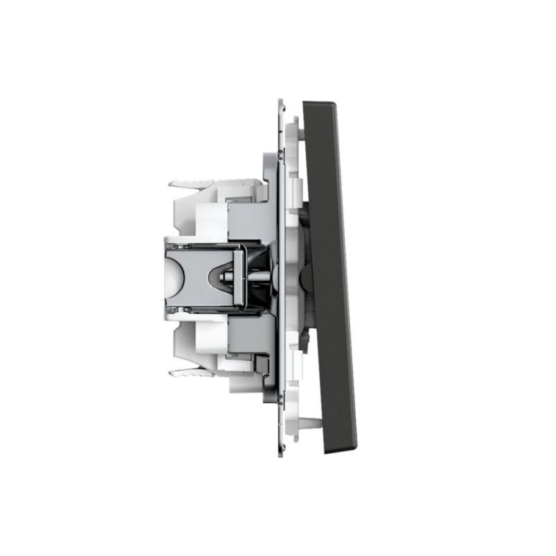  Переключатель 2-кл. ArtGallery 10AX быстрозажим. клем. механизм базальт SE GAL001465S фото в каталоге от BTSprom.by