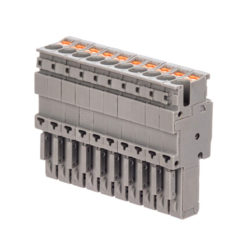 штекер зажим push-in 10 точек подключения 2.5кв.мм сер. dkc vpr-p-2.5-10 от BTSprom.by