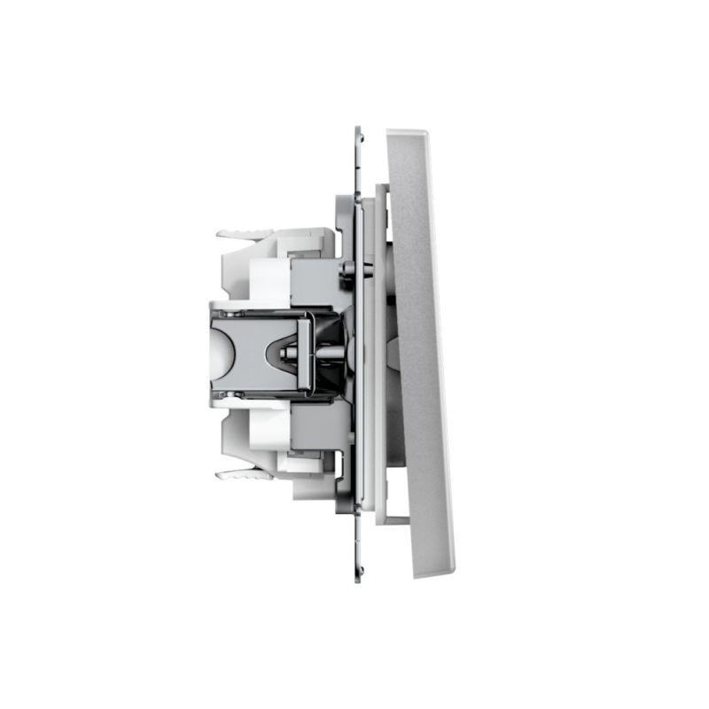  Переключатель 1-кл. ArtGallery IP44 10AX быстрозажим. клем. механизм алюм. SE GAL440361S фото в каталоге от BTSprom.by