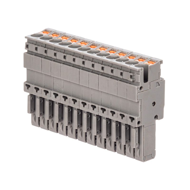 штекер зажим push-in 12 точек подключения 2.5кв.мм сер. dkc vpr-p-2.5-12 от BTSprom.by
