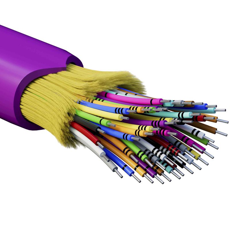 кабель волоконно-оптический распределит. нг(а)-hfltx 48 ов категория om4 (g.651.1) плотный буфер 0.4кн арамидные упрочняющие нити для внутр. прокл. бараб. 500м dkc rndt4c48mg03-e от BTSprom.by