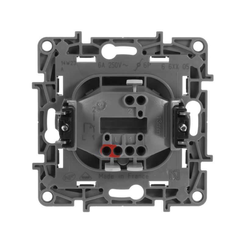 Механизм кнопки 1-кл. СП Etika Plus 6А с НО/НЗ контактом безвинт. зажимы антрацит IEK 672614 фото в каталоге от BTSprom.by