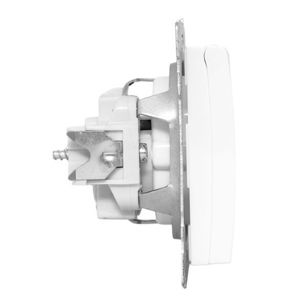  Механизм розетки 1-м Валенсия 16А IP44 с заземл. защ. шторки с крышкой бел. PROxima EKF EWV10-124-90 фото в каталоге от BTSprom.by