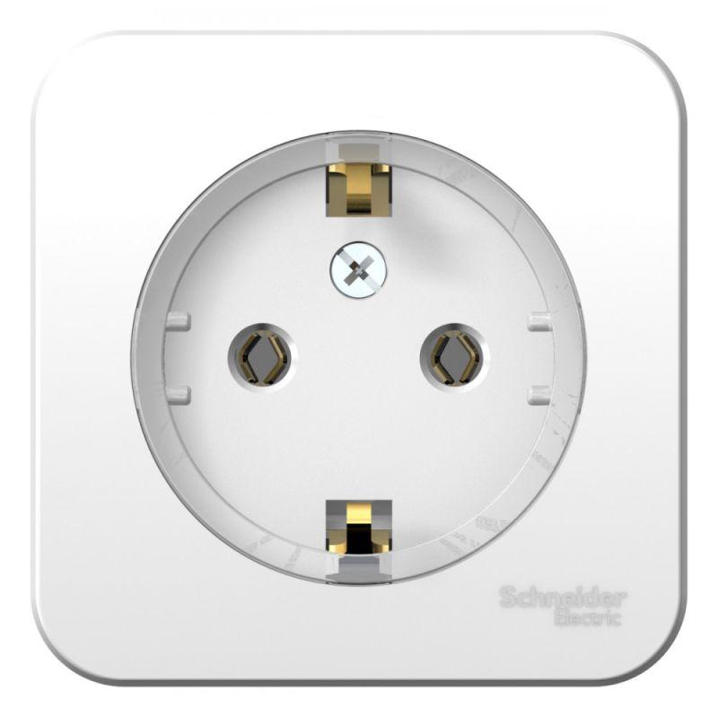 розетка 1-м оп blanca 16а ip20 250в с заземл. без защ. шторок с изолир. пластиной (компакт) бел. se blnra110111 от BTSprom.by