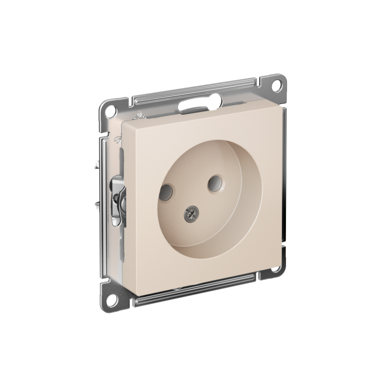 розетка 1-м сп atlasdesign 16а ip20 без заземл. без защ. шторок механизм беж. se atn000241 от BTSprom.by