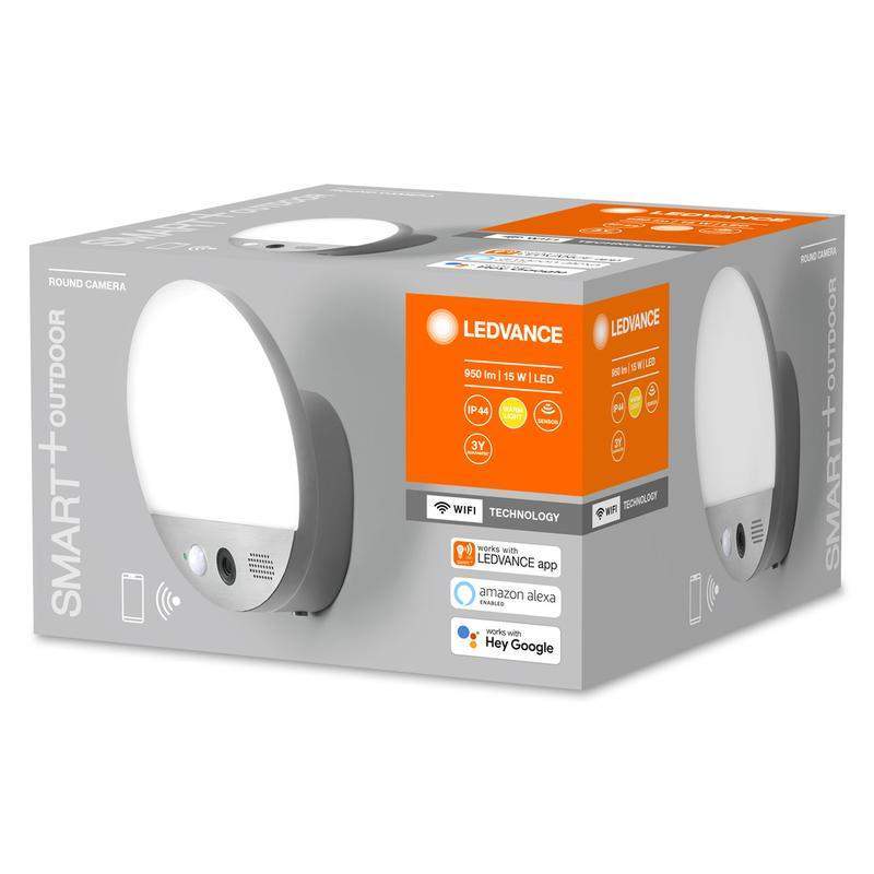 светильник для установки на фасадах 15вт 950лм 3000к smart outd wifi round camera dg ledvance 4058075564480 от BTSprom.by