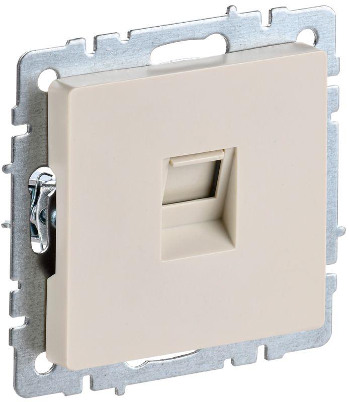 розетка компьютерная сп rj45 кат.6 brite рк11-бркр механизм беж. iek br-k10-2-k10 от BTSprom.by