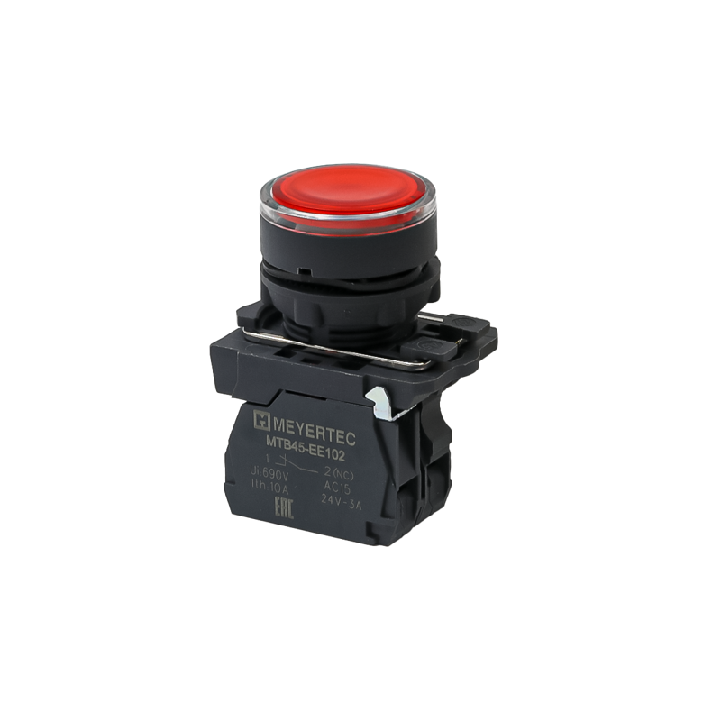 кнопка с подсветкой 1nс 24в ac/dc ip65 пластик mtb5-aw34721 красн. овен 137275 от BTSprom.by