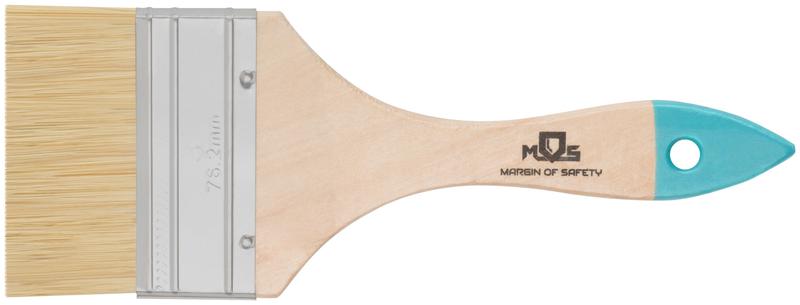 кисть флейцевая натур. светлая щетина деревянная ручка 3дюйм (75мм) mos 00707м от BTSprom.by