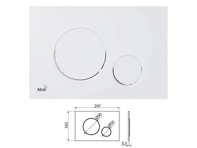 кнопка управления для систем инсталляции (бело-матовая), alcaplast от BTSprom.by