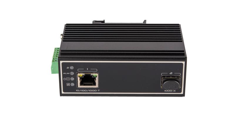 медиаконвертер оптический индустриальный utp-sfp industrial 10/100/1000мбит/с в 1000мбит/с 12-24в 10вт питание поставляется отдельно mdr-10-24 nikomax gl-mc-utpg-sfpg-fi от BTSprom.by
