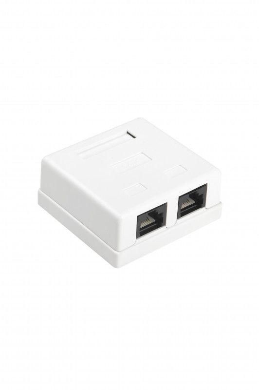 розетка компьютерная 2-м оп sb1-2-8p8c-c6-wh rj45 (8p8c) кат.6 dual idc hyperline 430235 от BTSprom.by