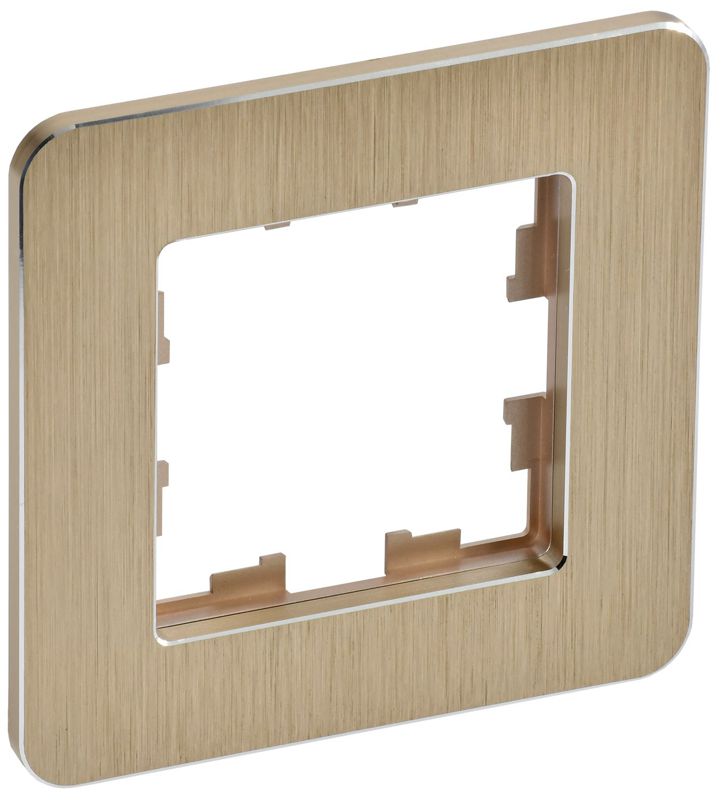 рамка 1-м brite ру-1-1-бр метал. шампань re al iek br-m12-m-21-k37 от BTSprom.by