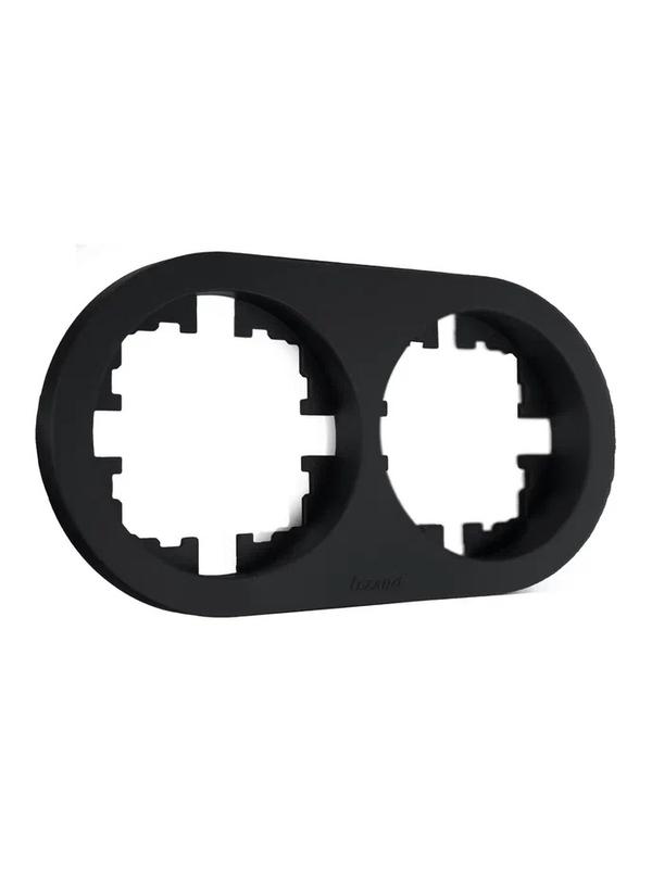  Рамка 2-м OSEN горизонт. круглая черн. бархат LEZARD 744-4200-147 фото в каталоге от BTSprom.by