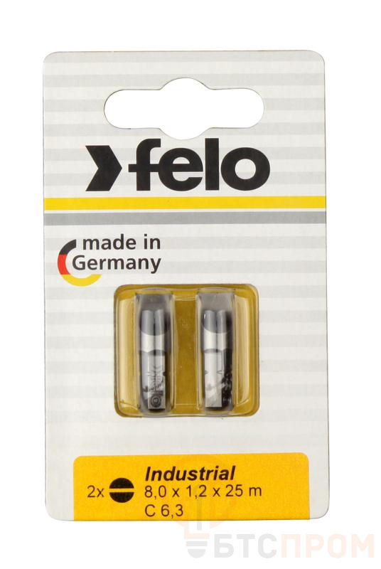 Бита шлицевая плоская Industrial 8х1.2х25 (блист.2шт) FELO 02080036 фото в каталоге от BTSprom.by  Бита шлицевая плоская Industrial 8х1.2х25 (блист.2шт) FELO 02080036 фото в каталоге от BTSprom.by