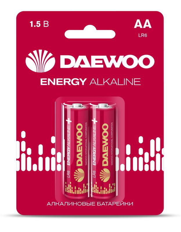 элемент питания алкалиновый aa/lr6 1.5в energy alkaline 2021 bl-2 (уп.2шт) daewoo 5029750 от BTSprom.by