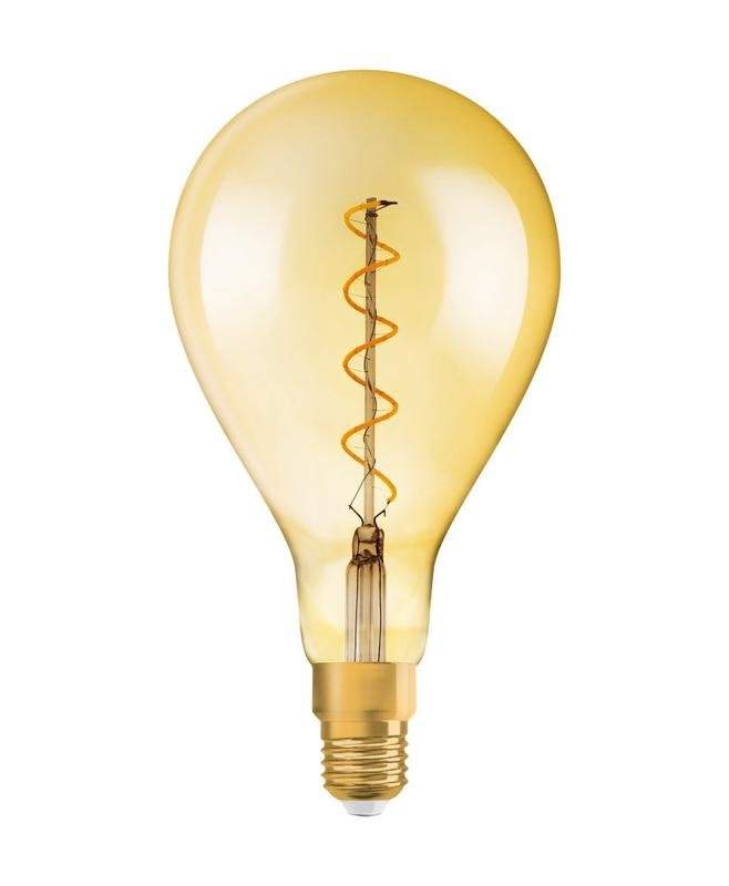 лампа светодиодная филаментная vintage 1906 led dim cl a160 fil gold 28 dim 5w/820 5вт тепл. бел. e27 (замена 28вт) диммир. зол. osram 4058075269705 от BTSprom.by