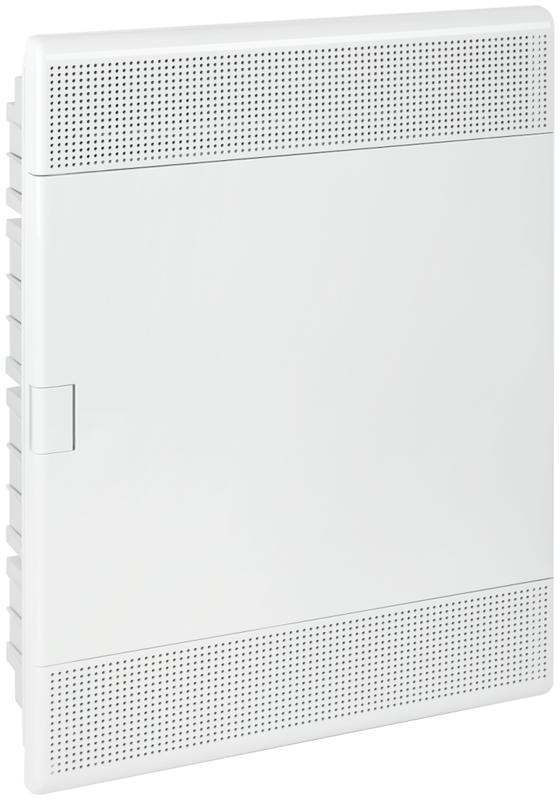 щит встраиваемый 54мод. слаботочный мультимедийный с бел. непрозрачной дверцей с монтажн. платой в компл. рувинил 68154б-сл от BTSprom.by