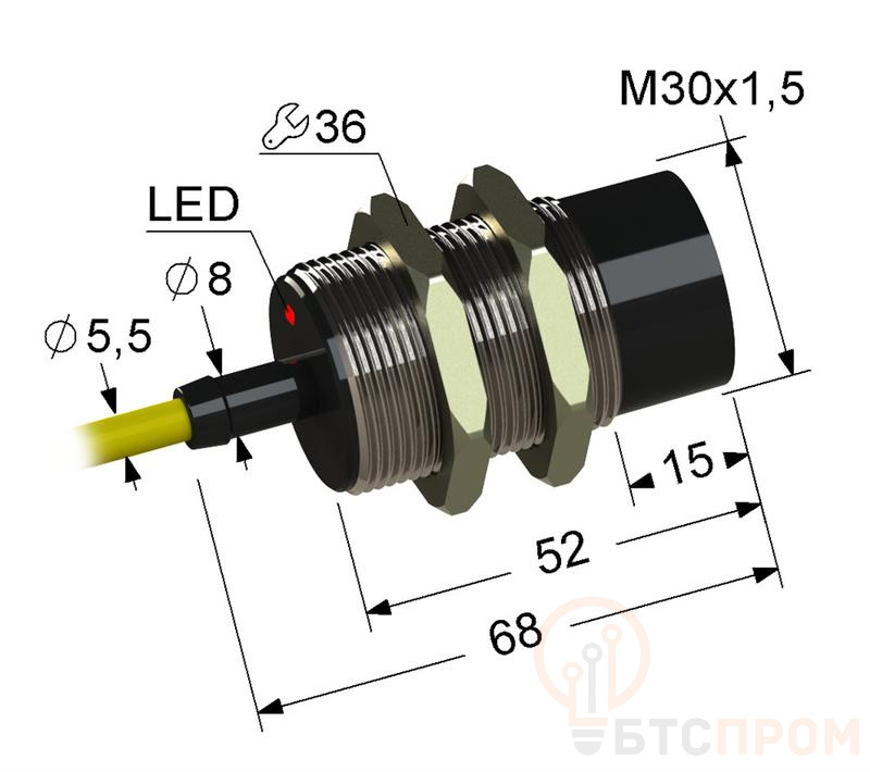 Выключатель бесконтактный PS2-30M68-15N11-Z (ВБ2.30М.68.15.1.1.Z) МЕГА-К A8010-T1612 фото в каталоге от BTSprom.by  Выключатель бесконтактный PS2-30M68-15N11-Z (ВБ2.30М.68.15.1.1.Z) МЕГА-К A8010-T1612 фото в каталоге от BTSprom.by