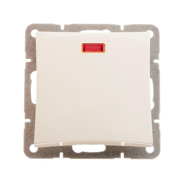  Выключатель 1-кл. СП Дуэт 10А IP20 с индикацией механизм беж. SchE WDE000213 фото в каталоге от BTSprom.by