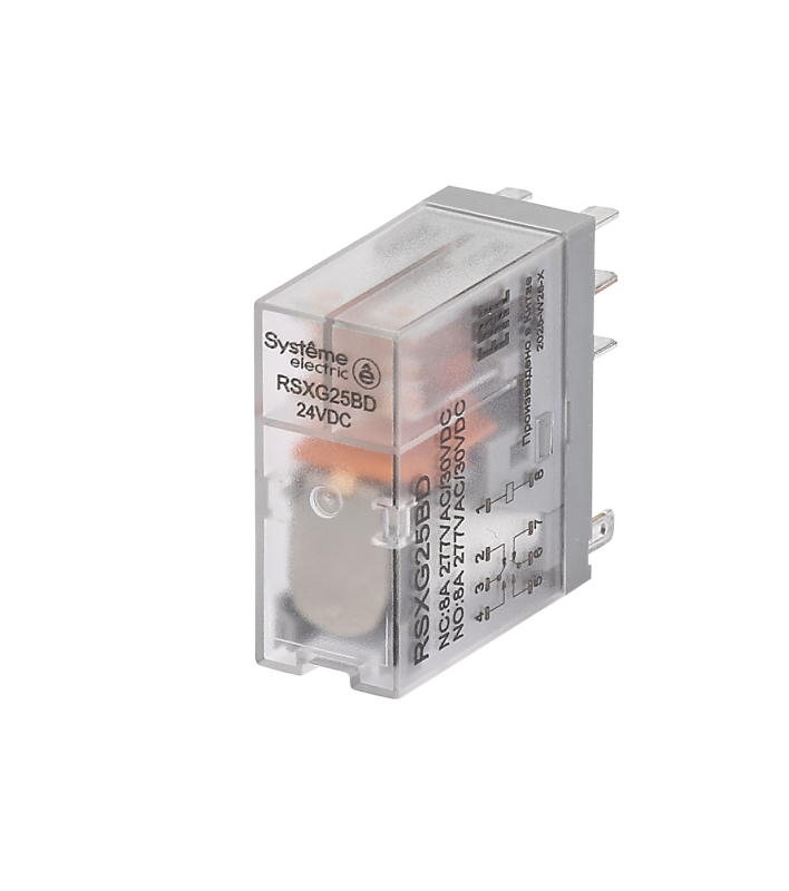 реле 8а 2перекл. 24в dc se rsxg25bd от BTSprom.by