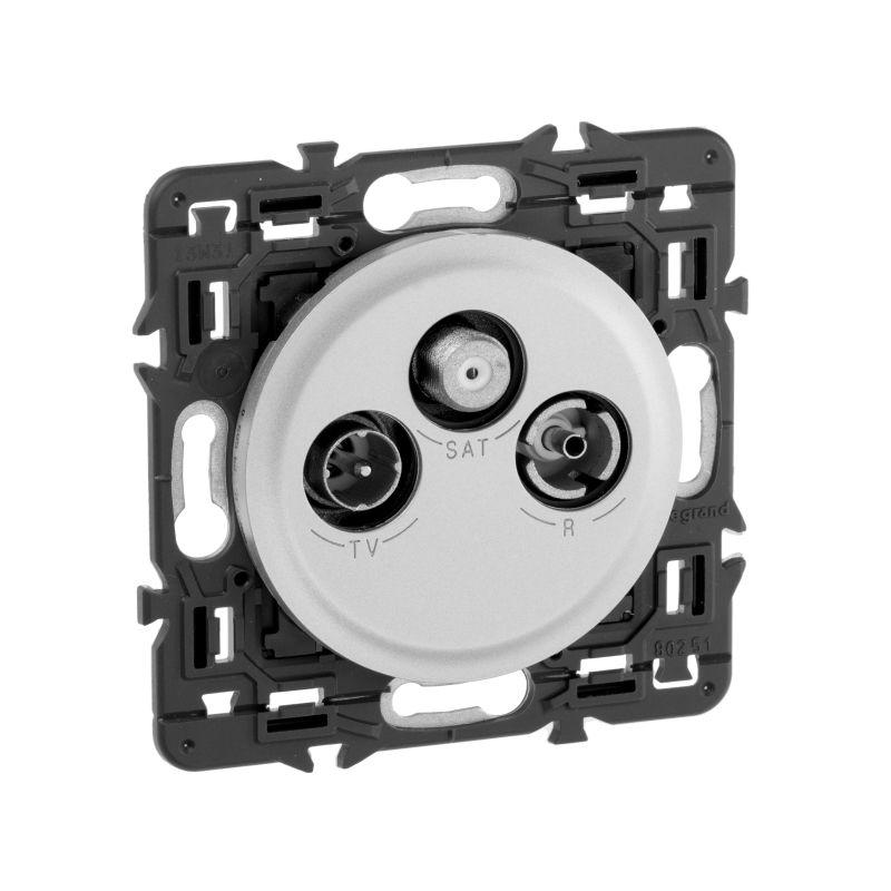  Панель лицевая Celiane для роз инф. TV/FM/SAT титан Leg 068585 фото в каталоге от BTSprom.by