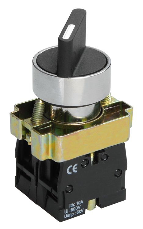 переключатель lay5-bd25 1но+1нз на 2 положения с фиксацией i-o d22мм хромэлектротехник et012092 от BTSprom.by