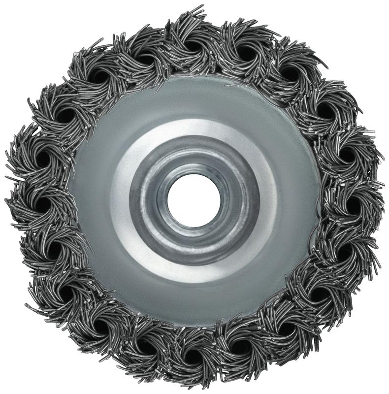  Корщетка-чашка гайка М14 стальная витая проволока с бандажом профи 75мм FIT 39507 фото в каталоге от BTSprom.by