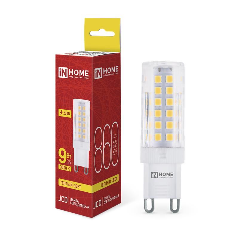 лампа светодиодная led-jcd 9вт 230в g9 3000к 860лм in home 4690612059037 от BTSprom.by