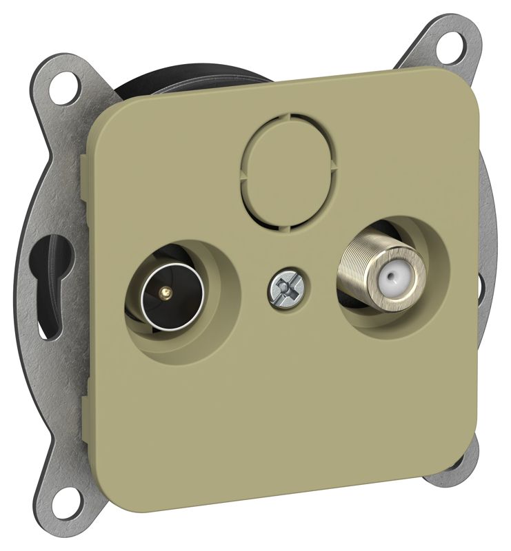 розетка оконечная tv/sat 2-м сп flite ртвс-2-1-1-фло экранир. механизм олив. iek fi-af23-o-k26 от BTSprom.by