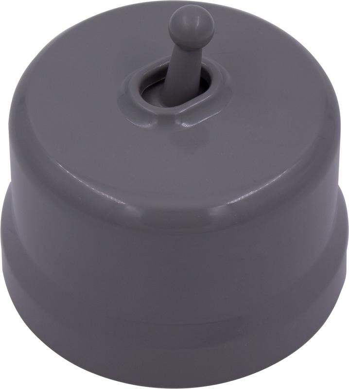 выключатель 1-кл. (тумблерный) пластик титан bironi b1-230-26 от BTSprom.by