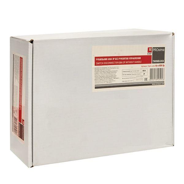  Рубильник 3п 630А без рукоятки управления TwinBlock PROxima EKF tb-s-630-3p фото в каталоге от BTSprom.by