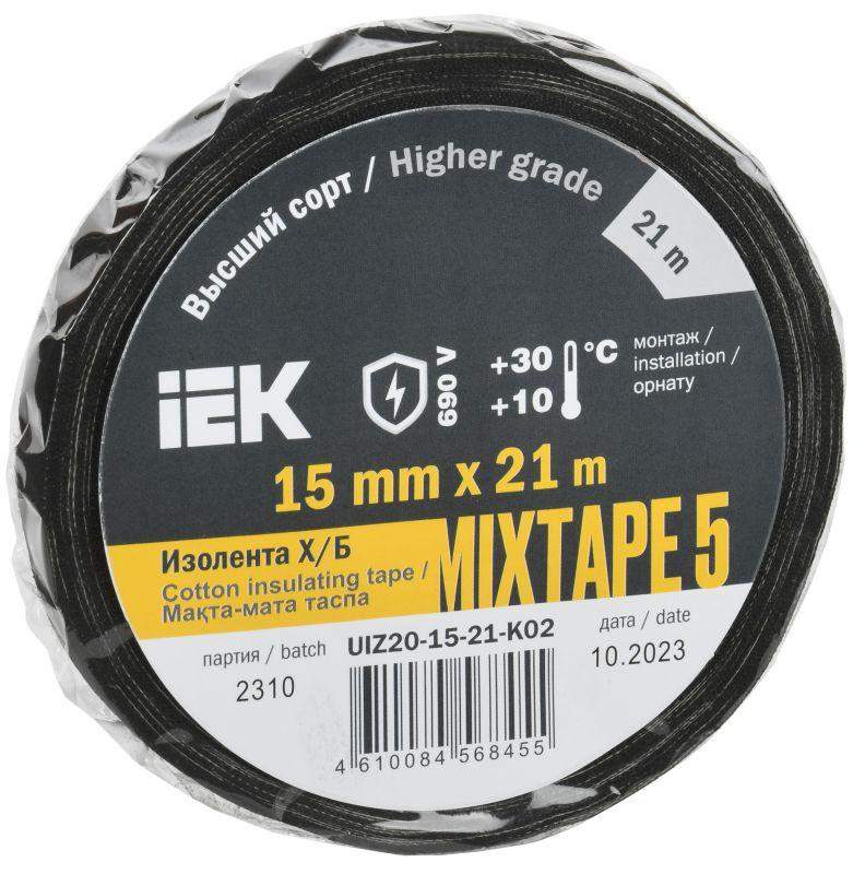 изолента х/б 15мм 21м mixtape 5 iek uiz20-15-21-k02 от BTSprom.by
