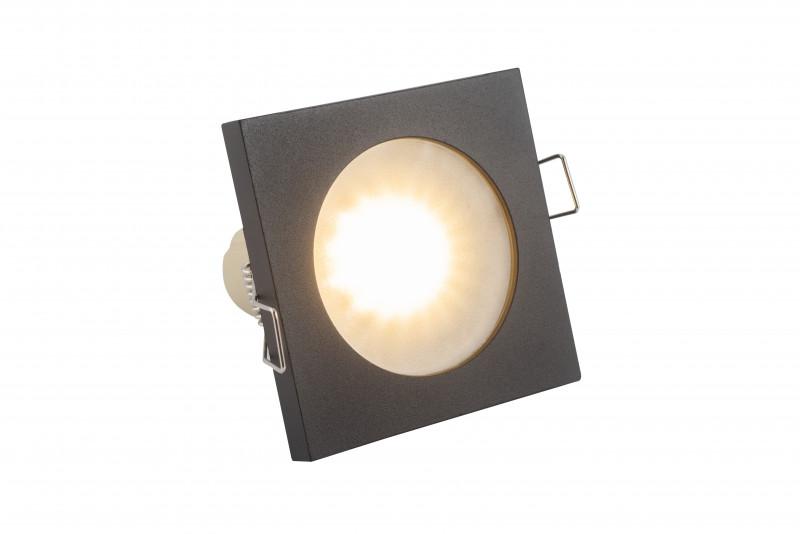  Светильник 50Вт GU10 IP44 встраив. влагозащ. алюм. черн. DENKIRS 427070 фото в каталоге от BTSprom.by
