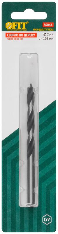  Сверло по дереву CrV Профи 7мм FIT 36064 фото в каталоге от BTSprom.by