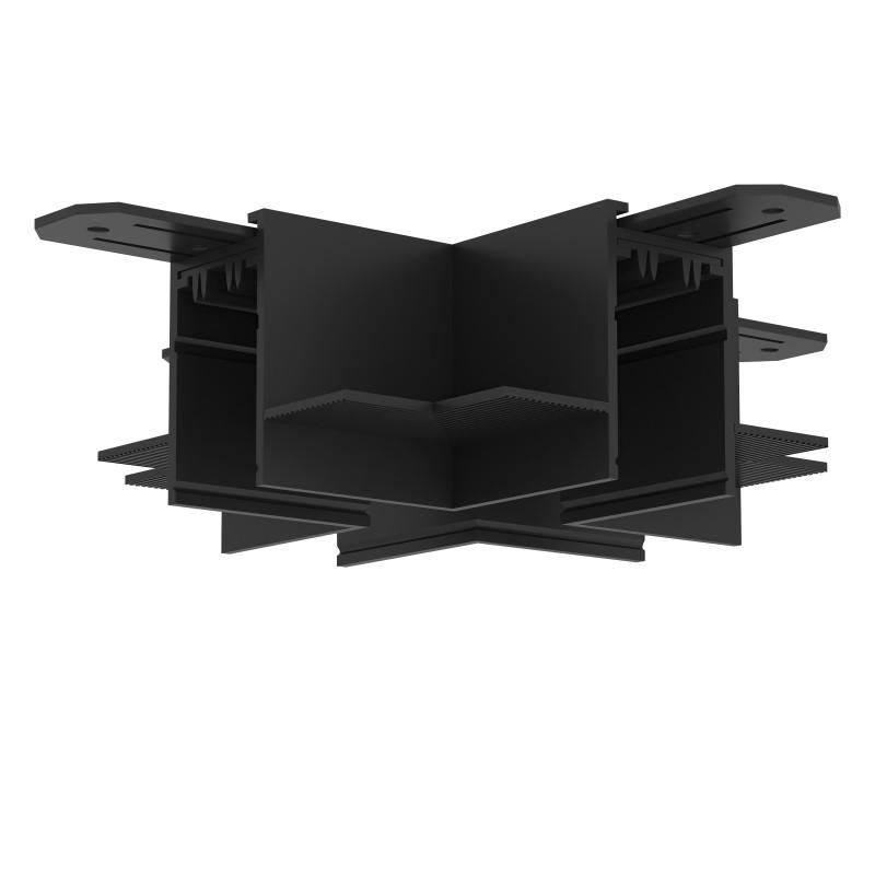 коннектор трека smart для гкл/"x/" образный механический черн. denkirs tr2114-bk от BTSprom.by