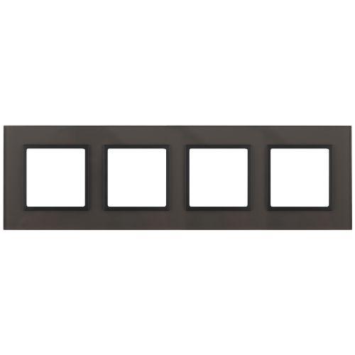 рамка 4-м 14-5104-32 стекло elegance сер.+антрацит эра б0034540 от BTSprom.by