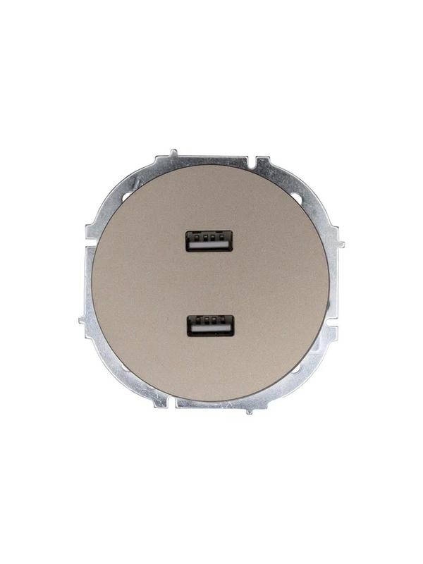 розетка 2-м сп osen usb разъем механизм титан lezard 743-3788-192 от BTSprom.by