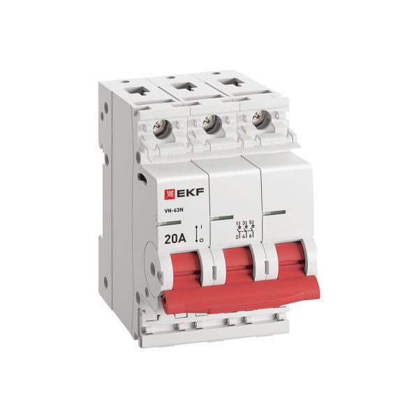  Выключатель нагрузки 3п 20А ВН-63N PROxima EKF S63320 фото в каталоге от BTSprom.by