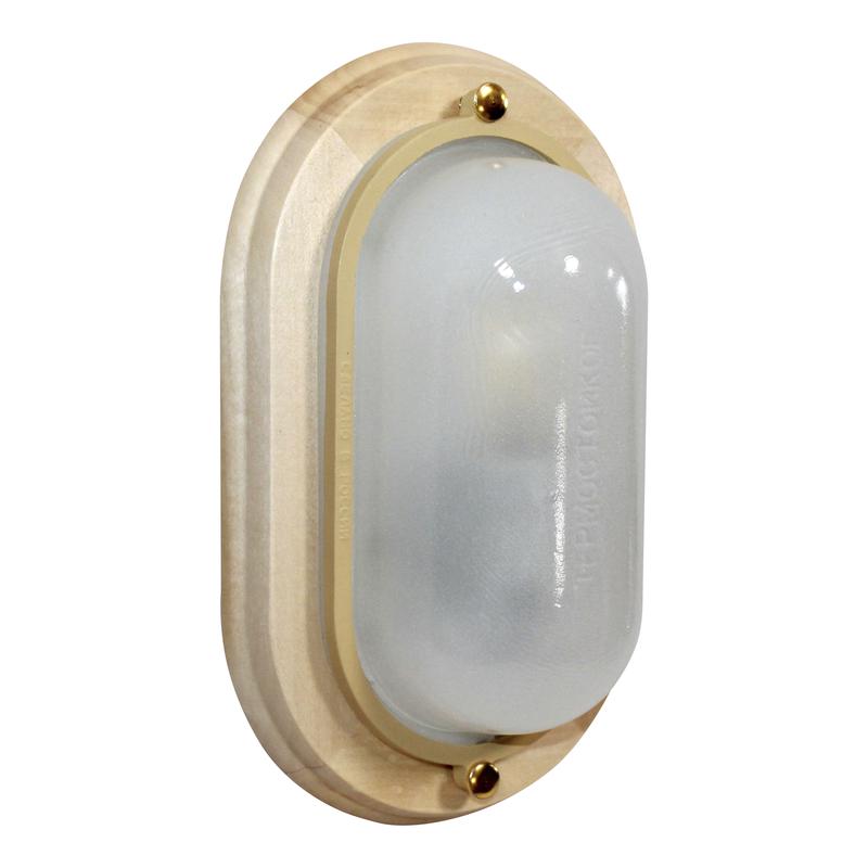  Светильник НББ 03-60-021 "Терма 1401" 1х60Вт E27 IP65 овал малый матов./корпус дерево липа (инд. упак.) Элетех 1005501032 фото в каталоге от BTSprom.by