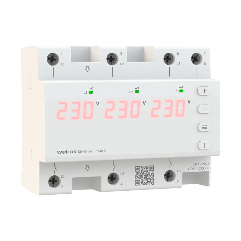  Реле напряжения D6-40 red Welrok 4660251140397 фото в каталоге от BTSprom.by