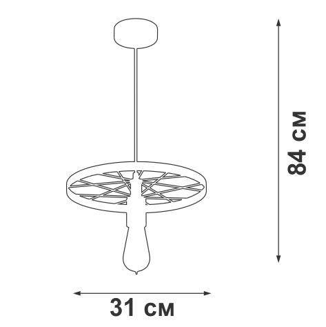 подвес 1хe27 макс. 60вт vitaluce v4165-1/1s от BTSprom.by