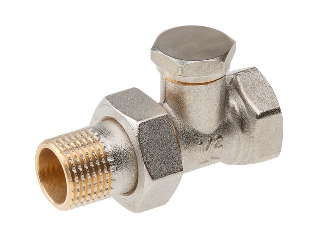 кран вентильный прямой 1/2" вн.-нар. для радиатора, av engineering (латунь, макс.  16 бар, макс.  110 °с, обратка) ave296012 от BTSprom.by