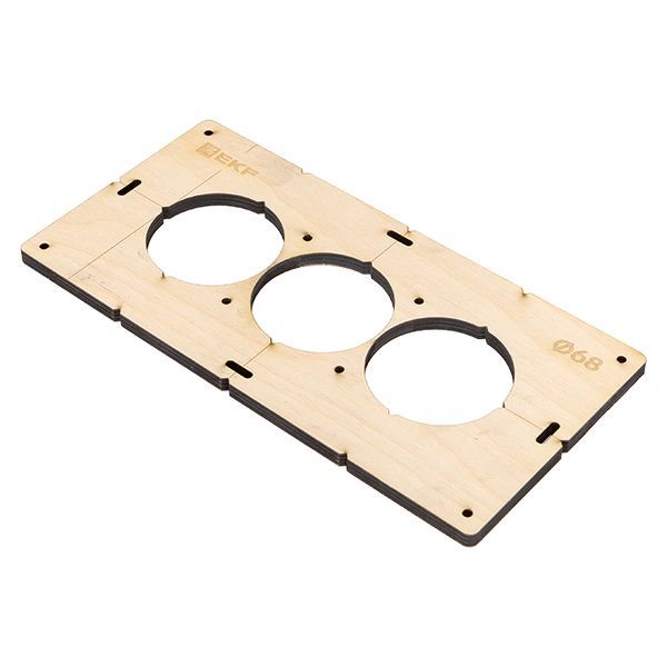 шаблон для подрозетников c 3 отв. d68мм expert ekf sh-d68-3 от BTSprom.by